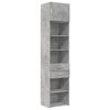vidaXL Armoire de rangement mince gris b&eacute;ton 50x42,5x225 cm