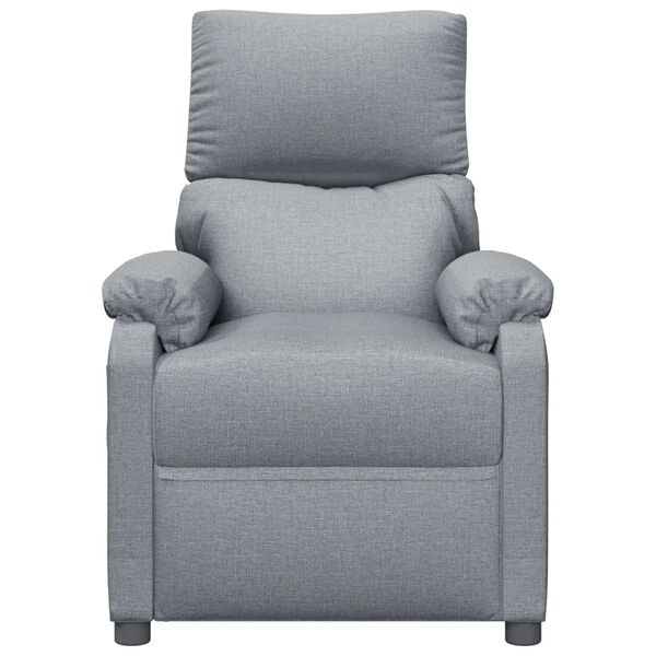 vidaXL Fauteuil Gris clair Tissu