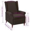 vidaXL Fauteuil inclinable Marron fonc&eacute; Tissu