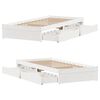 vidaXL Cadre de lit sans matelas blanc 90x200 cm bois de pin massif