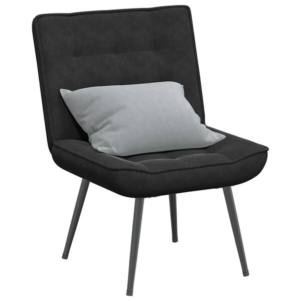 vidaXL Chaise de relaxation noir 64x74x84 cm velours