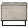 vidaXL Table basse Beige et Noir 80 x 50 x 40 cm Bois d'acacia massif