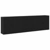 vidaXL Buffet Ch&ecirc;ne noir 240 x 33 x 70 cm Bois d'ing&eacute;nierie