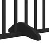 vidaXL Barri&egrave;re pour chien porte pliable 6 panneaux noir bois peuplier