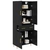 vidaXL Haut Armoire Ch&ecirc;ne noir 69,5 x 34 x 180 cm Bois d'ing&eacute;nierie