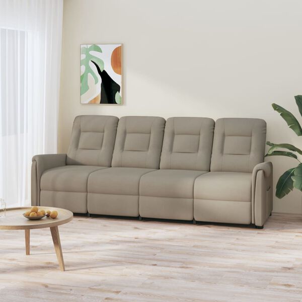 vidaXL Fauteuil de massage inclinable à 4 places gris clair