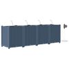 vidaXL Cache-pot de jardin 4 pcs Gris 160 x 40 x 52 cm Plastique