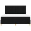 vidaXL Lit &agrave; ressort LED avec matelas Noir 180 x 200 cm tissu