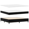 vidaXL Lit &agrave; ressorts avec matelas Noir 200 x 200 cm Velours