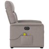 vidaXL Fauteuil inclinable de massage &eacute;lectrique Taupe Tissu