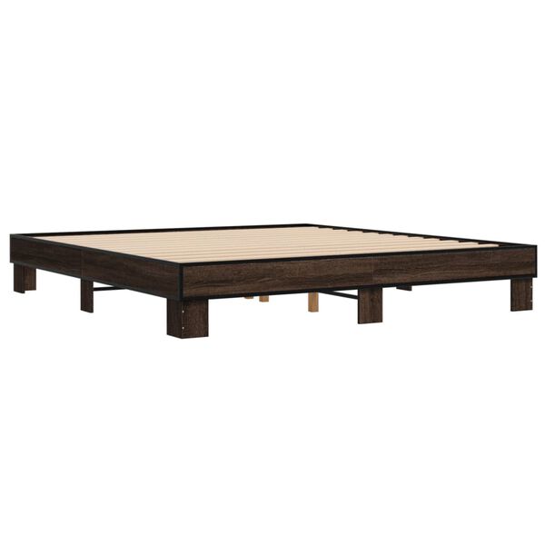 vidaXL Cadre de lit sans matelas chêne marron 180x200 cm