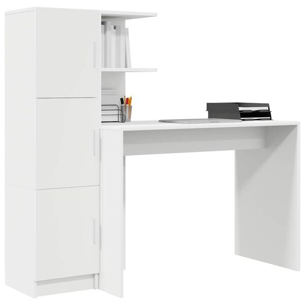 vidaXL Bureau 2 pcs Blanc