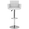 vidaXL Tabourets de bar lot de 2 blanc similicuir