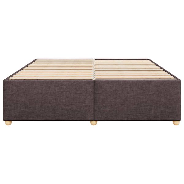vidaXL Cadre de lit sans matelas marron fonc&eacute; 180x200 cm tissu