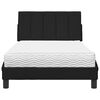 vidaXL Lit avec matelas Hanko noir 100x200 cm tissu