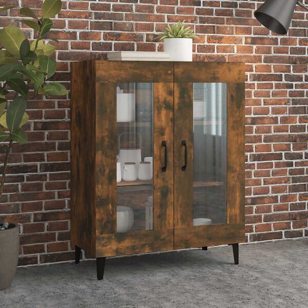 vidaXL Buffet ch&ecirc;ne fum&eacute; 69,5x34x90 cm bois d'ing&eacute;nierie