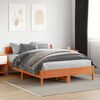 vidaXL Cadre de lit sans matelas cire marron 140x200cm bois pin massif