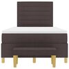 vidaXL Lit &agrave; ressorts avec matelas Marron fonc&eacute; 120 x 200 cm tissu