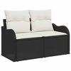 vidaXL Ensemble de Canap&eacute;s avec coussin 8 pcs Noir et Cr&egrave;me polyrotin