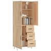 vidaXL Buffet haut Chêne sonoma 69,5x34x180 cm Bois d'ingénierie