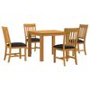vidaXL Ensemble de salle &agrave; manger 5 pc Noir Bois de ch&ecirc;ne massif