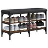 vidaXL Banc &agrave; chaussures ch&ecirc;ne fum&eacute; 82x32x47 cm Bois d'ing&eacute;nierie