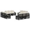 vidaXL Ensemble de canap&eacute; de jardin 12 pc 12 place Noir polyrotin