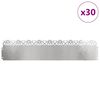 vidaXL Bordures de pelouse 30 pcs Argent 103 x 0,05 x 22 cm