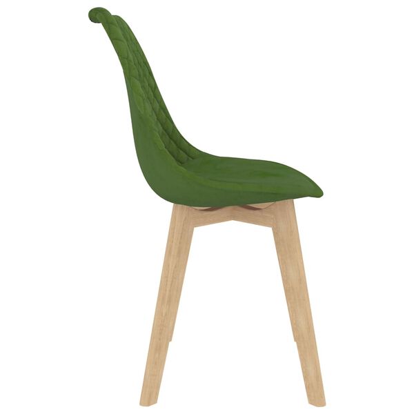 vidaXL Chaises &agrave; manger lot de 2 Vert clair Velours