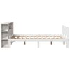 vidaXL Lit biblioth&egrave;que sans matelas blanc 135x190 cm bois pin massif