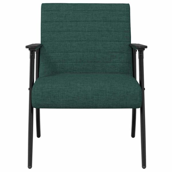 vidaXL fauteuil Vert foncé 59 x 75 x 78 cm tissu