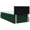 vidaXL Lit ottoman avec matelas et LED Vert fonc&eacute; 90x200cm velours