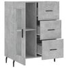 vidaXL Buffet gris b&eacute;ton 69,5x34x90 cm bois d'ing&eacute;nierie