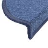 vidaXL Tapis d'escalier 15 pi&egrave;ces 56 x 17 x 3 cm Bleu Demi-rond