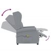 vidaXL Fauteuil de massage inclinable Gris clair Tissu