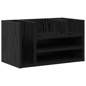 vidaXL Organiseur de bureau Ch&ecirc;ne noir 44,5 x 24 x 25 cm