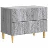 vidaXL Table de chevet Sonoma gris 62 x 34,5 x 48 cm Bois d'ing&eacute;nierie
