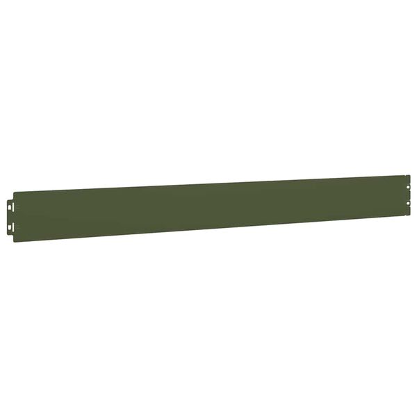 vidaXL Bordures pelouse 50pcs vert olive 10x103cm acier lamin&eacute; &agrave; froid