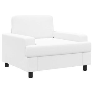 vidaXL Fauteuil Blanc Tissu
