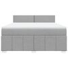 vidaXL Sommier &agrave; lattes de lit avec matelas Gris clair 180x200cm Tissu