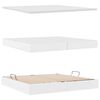 vidaXL Lit avec rangement et LED Blanc pur 200 x 200 cm Simili cuir