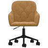 vidaXL Chaise pivotante de bureau Marron Velours