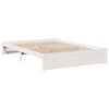 vidaXL Lit bibliothèque sans matelas blanc 120x200 cm bois pin massif