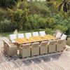 vidaXL Ensemble &agrave; manger de jardin coussins 15pcs R&eacute;sine tress&eacute;e Beige