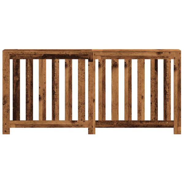 vidaXL Cache-radiateur vieux bois 175x20x82 cm bois d'ing&eacute;nierie
