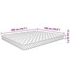 vidaXL Matelas Blanc 200 x 180 x 17 cm Mousse PU