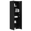 vidaXL Cabinet de Bureau Ch&ecirc;ne noir 60 x 32 x 190 cm Bois d'ing&eacute;nierie