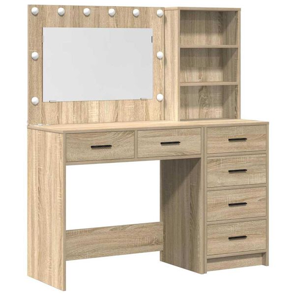 vidaXL Table de Toilette Marron 78.5 x 41 x 135 cm Bois d'ing&eacute;nierie