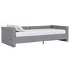 vidaXL Lit avec matelas et &eacute;clairage USB Gris clair Tissu 90x200 cm