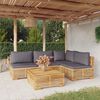 vidaXL Salon de jardin 5 pcs avec coussins Bois de teck solide